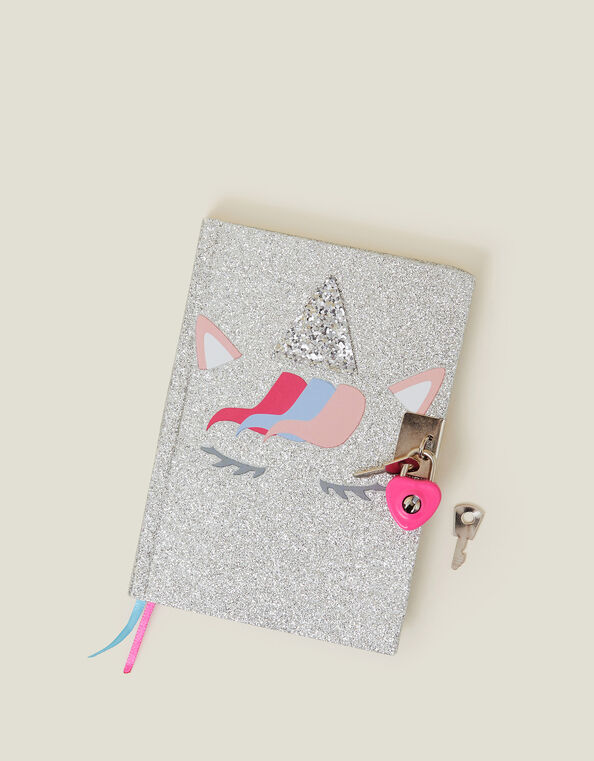 Girls Unicorn Lockable Journal, , large