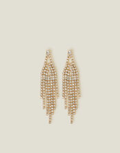 Diamante Tassel Waterfall Earrings, , large