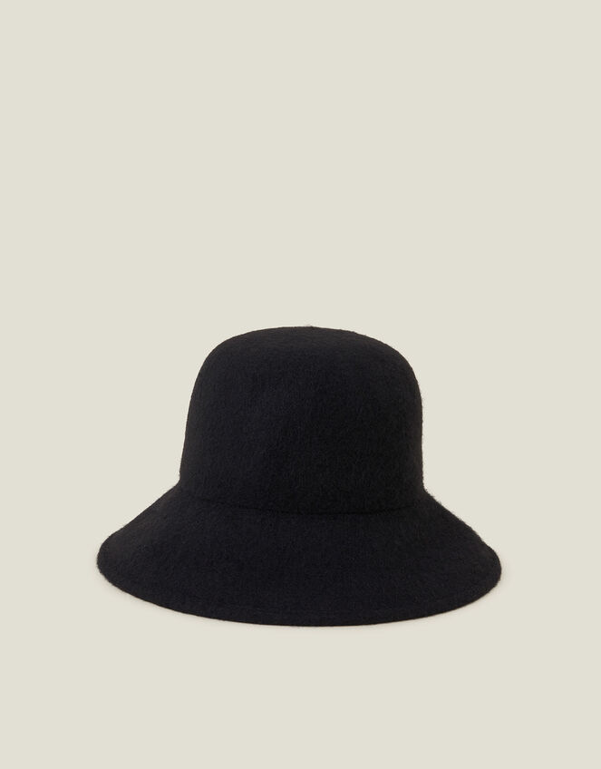 Wool Bucket Hat, Black (BLACK), large