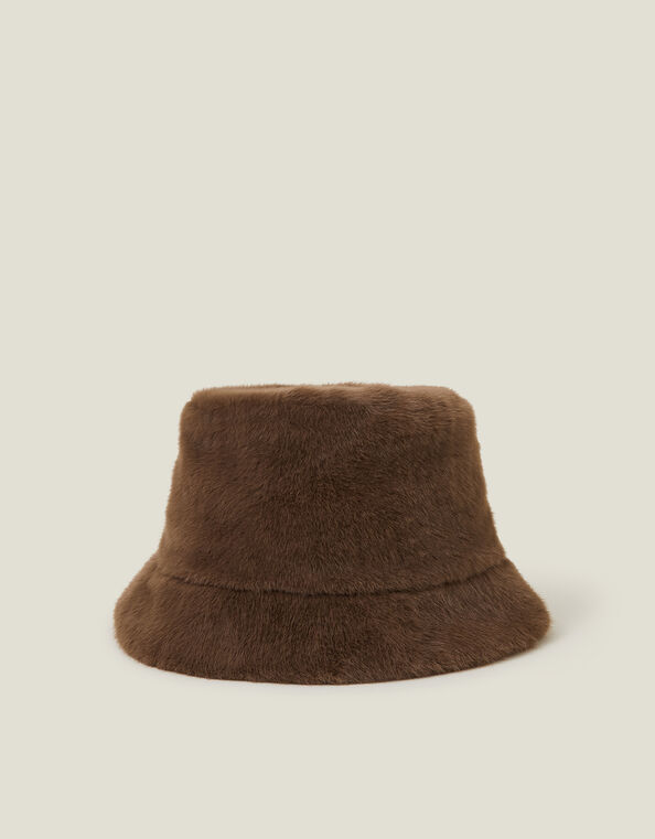 Faux Fur Bucket Hat, , large