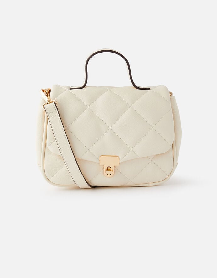 Alani Quilted Cross-Body Bag Cream | Cross-body bags | Accessorize UK