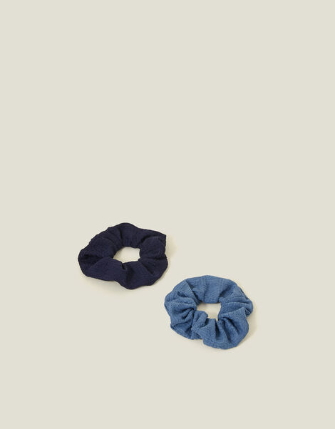 2-Pack Textured Hair Scrunchies, , large