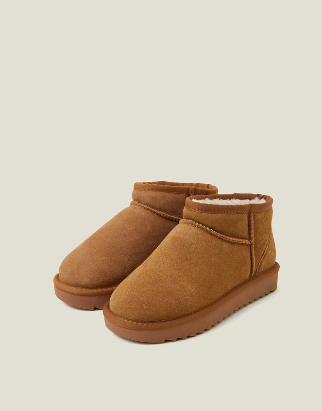 Mini Suede Boots, Tan (TAN), large