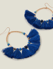 Fan Tassel Hoop Earrings, , large