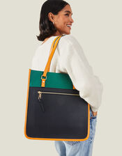 Colour Block Shoulder Bag, , large