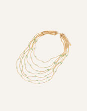 Layered Facet Bead Necklace, , large