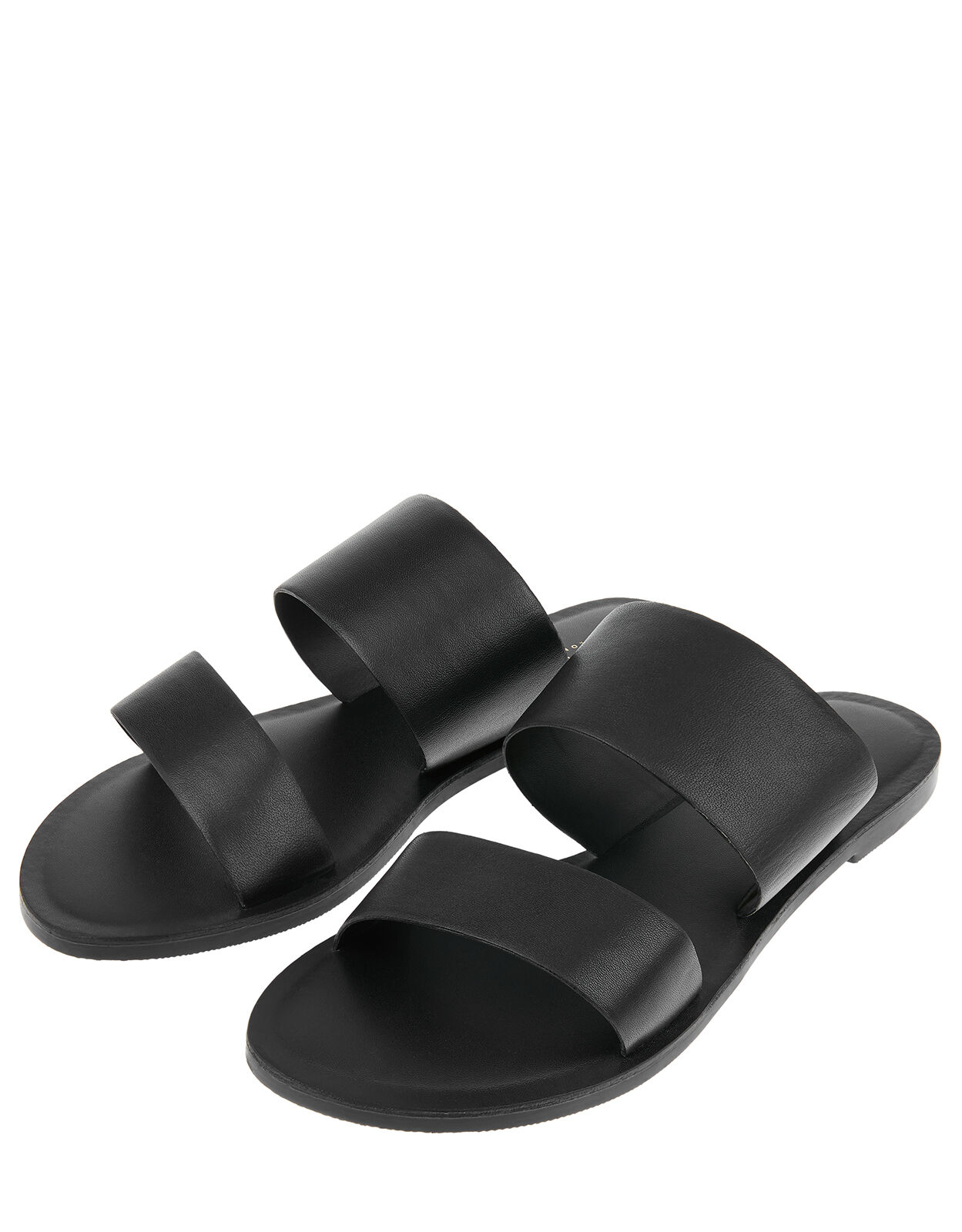 LIMITED COLLECTION Black Footbed Buckle Sandals In Extra Wide Fit | Yours  Clothing