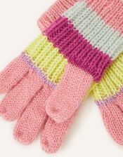 Stripe Knit Gloves, Multi (BRIGHTS-MULTI), large