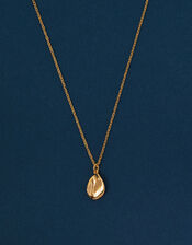 14ct Gold-Plated Molten Teardrop Pendant Necklace, , large