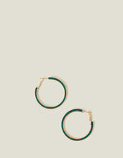 Facet Bead Hoop Earrings, , large