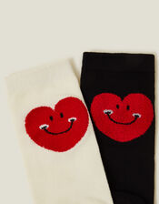 2-Pack Heart Ankle Socks, , large