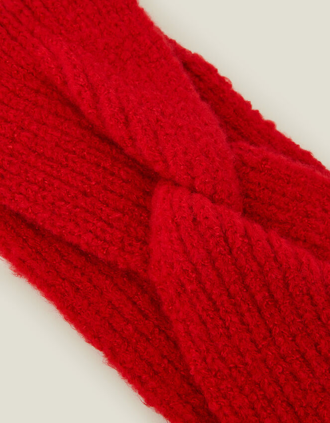 Soft Knit Bando Headband, Red (RED), large