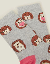 Blushing Hedgehog Printed Socks, , large