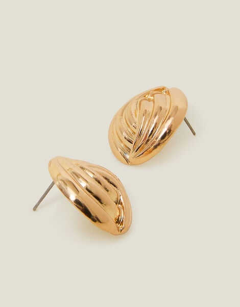 Oversized Twist Stud Earrings, , large