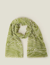 Leaf Print Scarf, , large