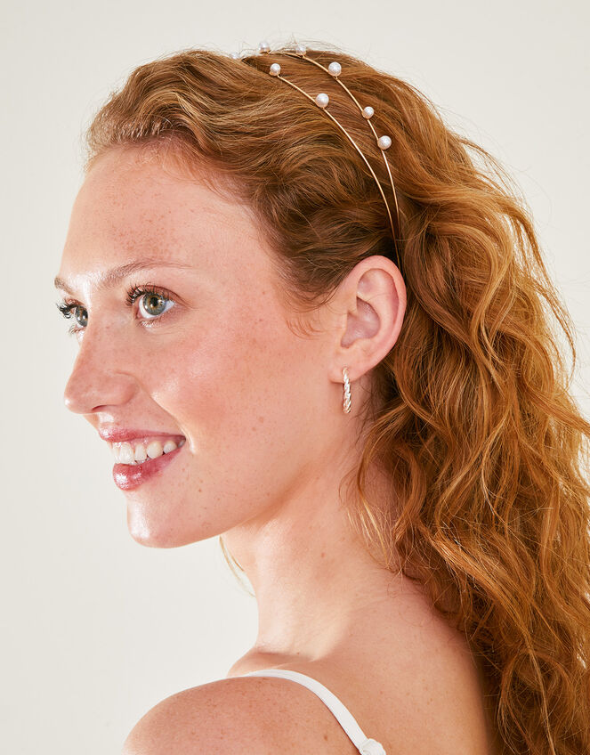 Layered Pearl Headband , , large