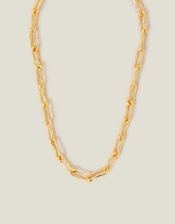 14ct Gold-Plated Molten Link Necklace, , large