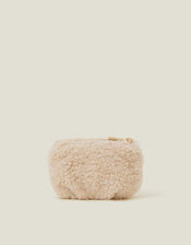 Faux Shearling Coin Purse, , large