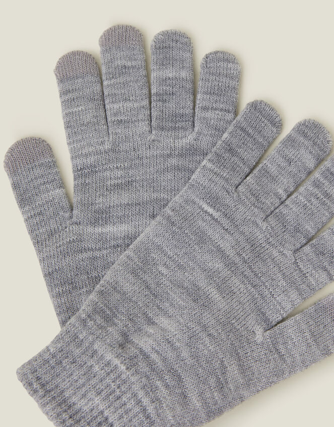 Super-Stretchy Touchscreen Gloves, Grey (GREY), large