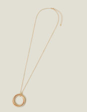 Long Circle Pendant Necklace, , large