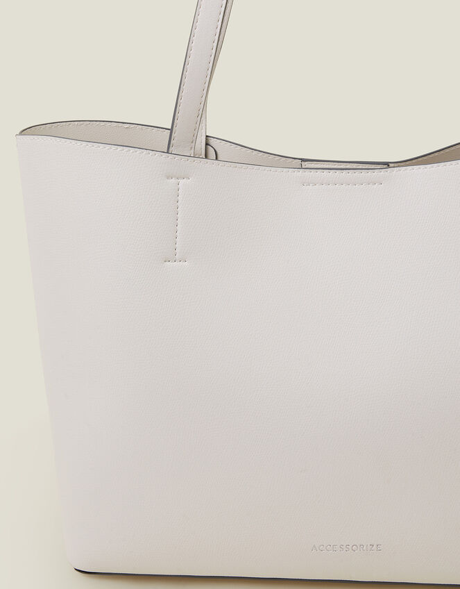 Leo Tote Bag, White (WHITE), large