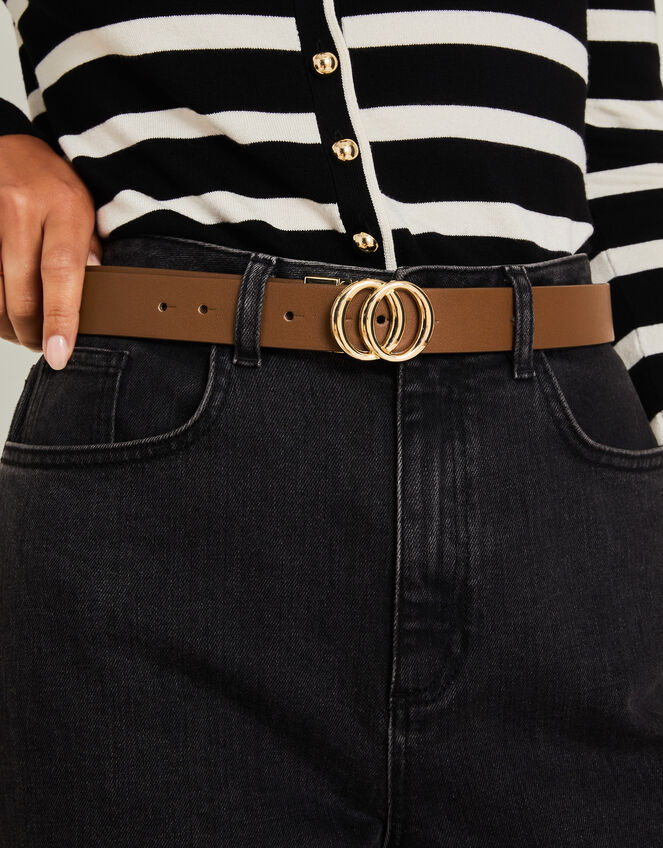 Reversible Gold Buckle Belt, Multi (DARKS MULTI), large