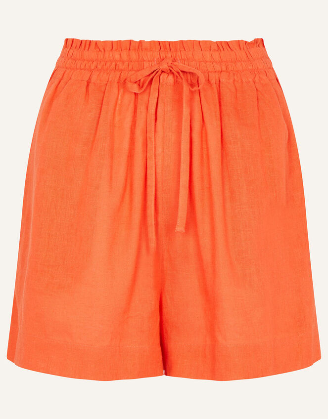 Tie Waist Shorts with LENZING™ ECOVERO™, Orange (ORANGE), large