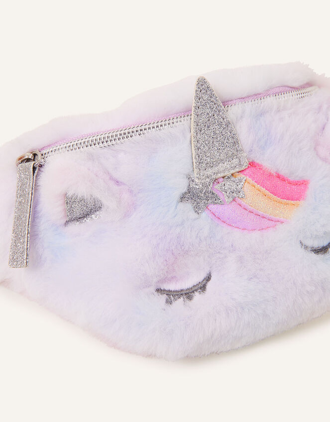 Fluffy Unicorn Belt Bag, , large
