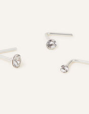 Sterling Silver Nose Stud Set , , large