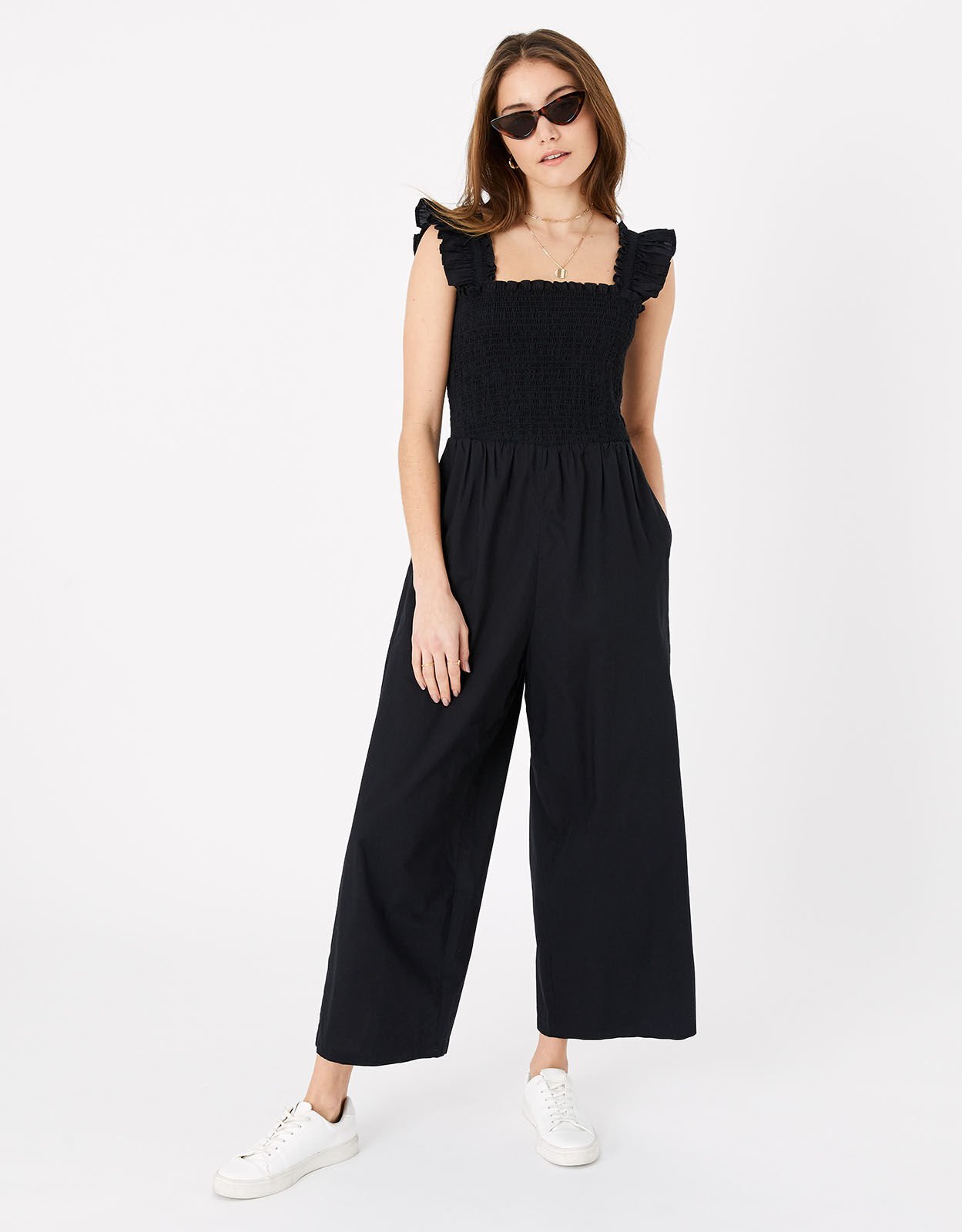 smocked jumpsuit