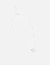 Linked Circle Pendant Necklace, Silver (SILVER), large