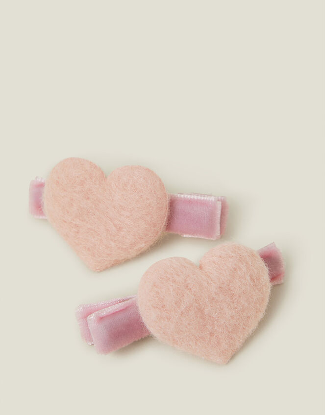 2-Pack Heart Hair Clips, , large