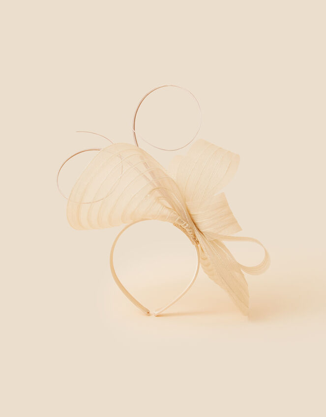 Crin Band Fascinator, Natural (CHAMPAGNE), large