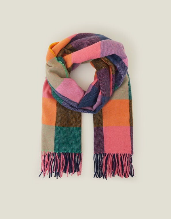 Colour Block Blanket Scarf, , large