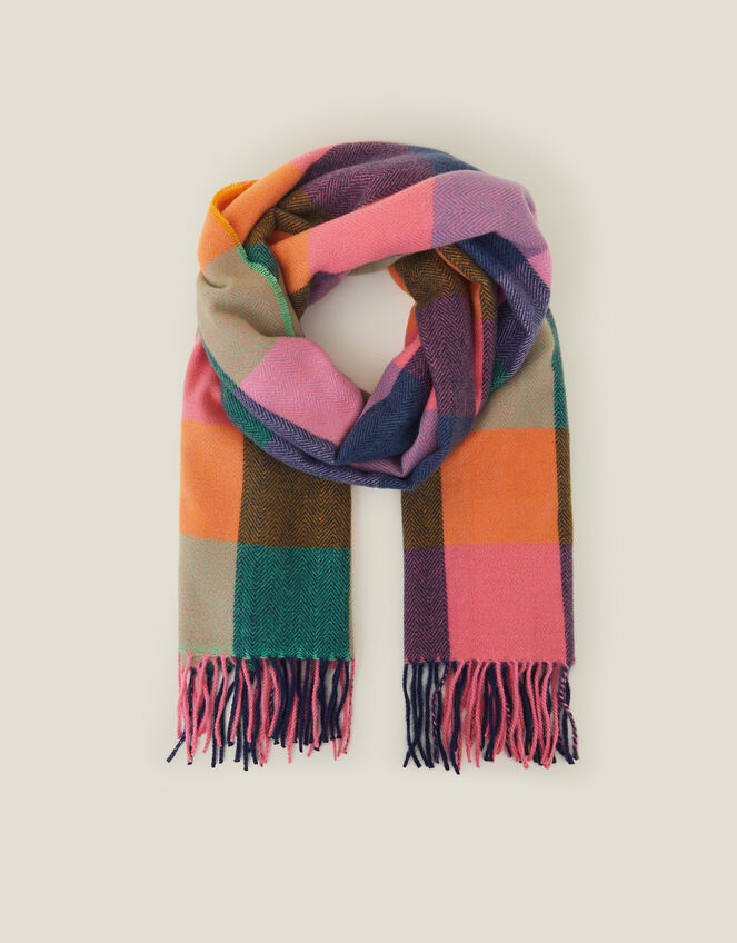 Colour Block Blanket Scarf, , large