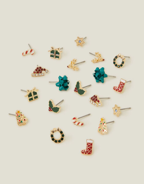 10-Pack Christmas Stud Earrings, , large