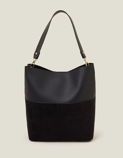 Bucket Shoulder Bag, Black (BLACK), large