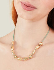 Mixed Shape Thread Necklace , , large