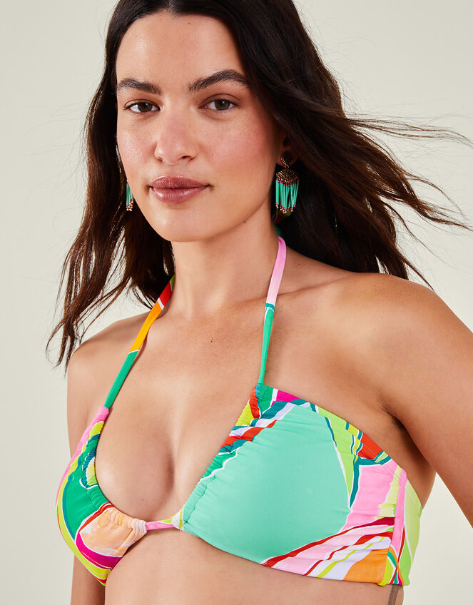 Abstract Print Bikini Top, BRIGHTS MULTI, large