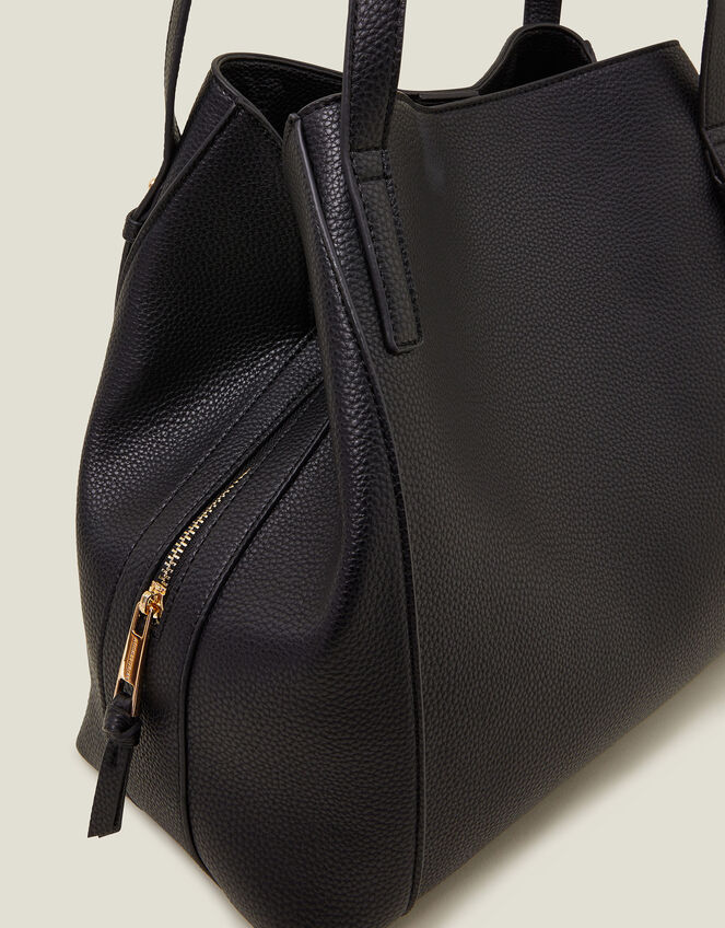 Bucket Shoulder Bag, Black (BLACK), large