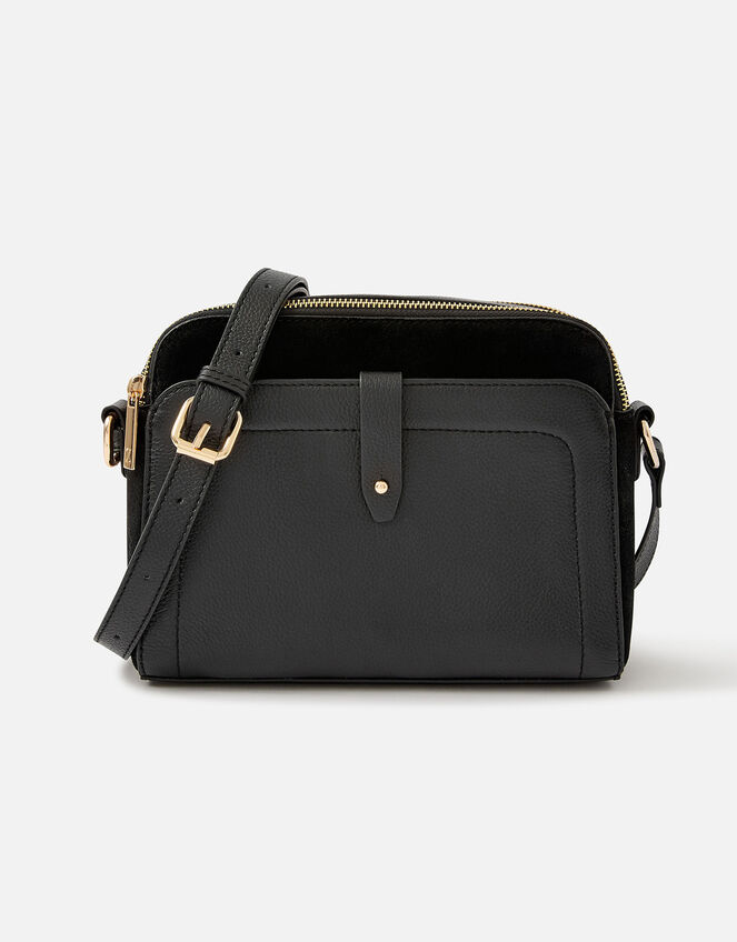 Sarah Leather Cross-Body Bag Black | Leather bags | Accessorize UK