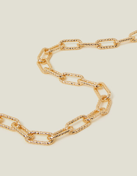 Textured Mini Link Chain Necklace, , large