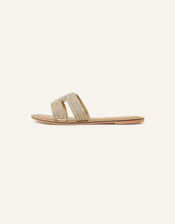 Bella Beaded Sliders Gold | Sandals & Flip Flops | Accessorize UK