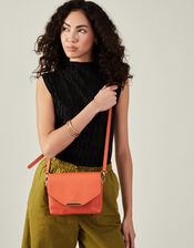 Double Zip Cross-Body Bag, Orange (ORANGE), large