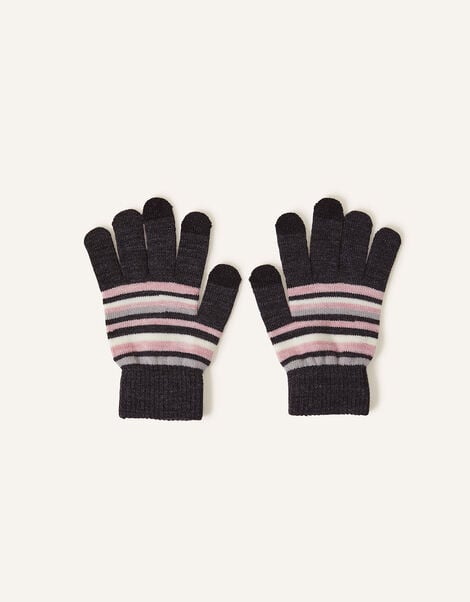 Stripe Stretch Touchscreen Gloves, , large