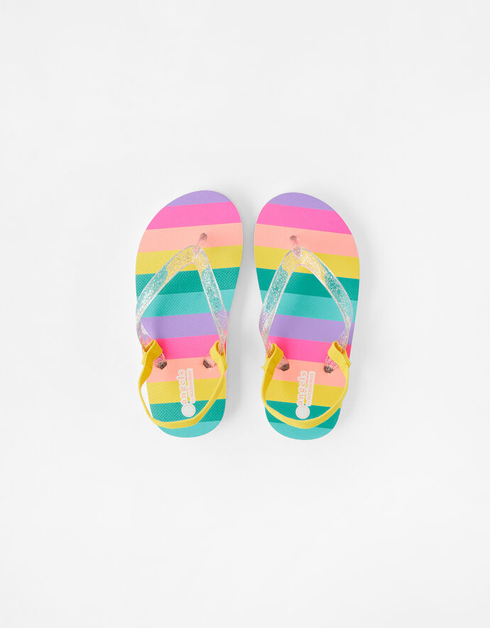 Rainbow Stripe Flip Flops Multi | Girls Flip flops & Sandals ...