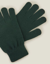 Stretch Touchscreen Gloves, Green (GREEN), large