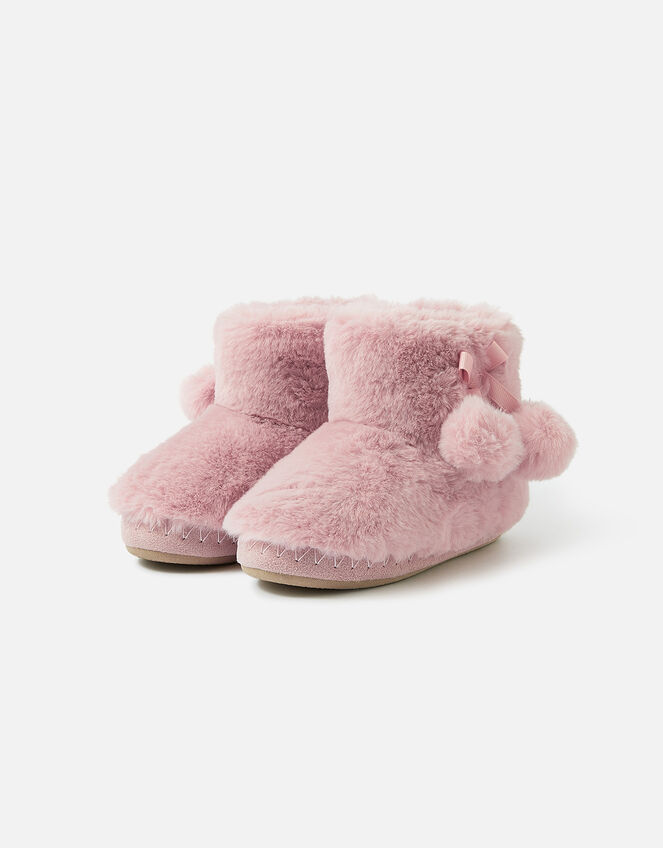 Girls Fluffy Slipper Boots Pink | Girls slippers | Accessorize ROI