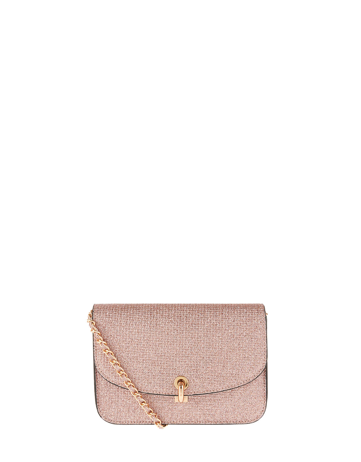 large rose gold clutch bag