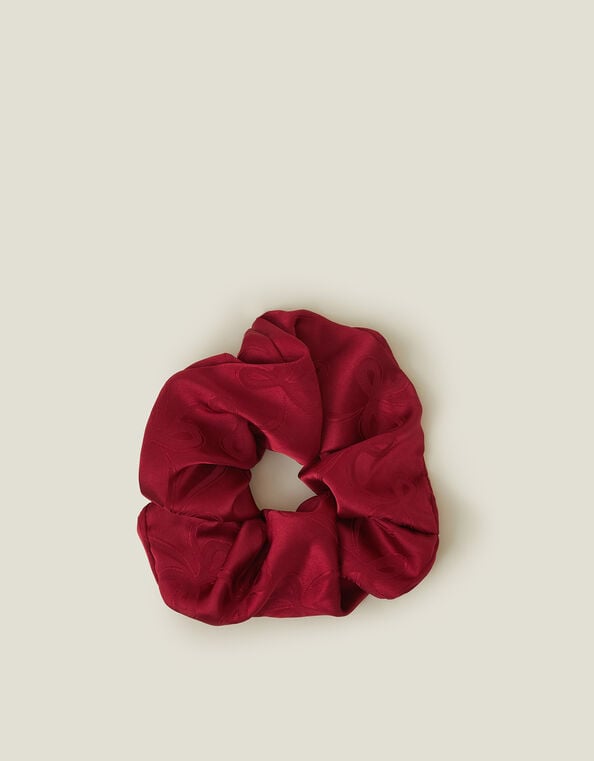 Oversized Bow Print Hair Scrunchie, , large